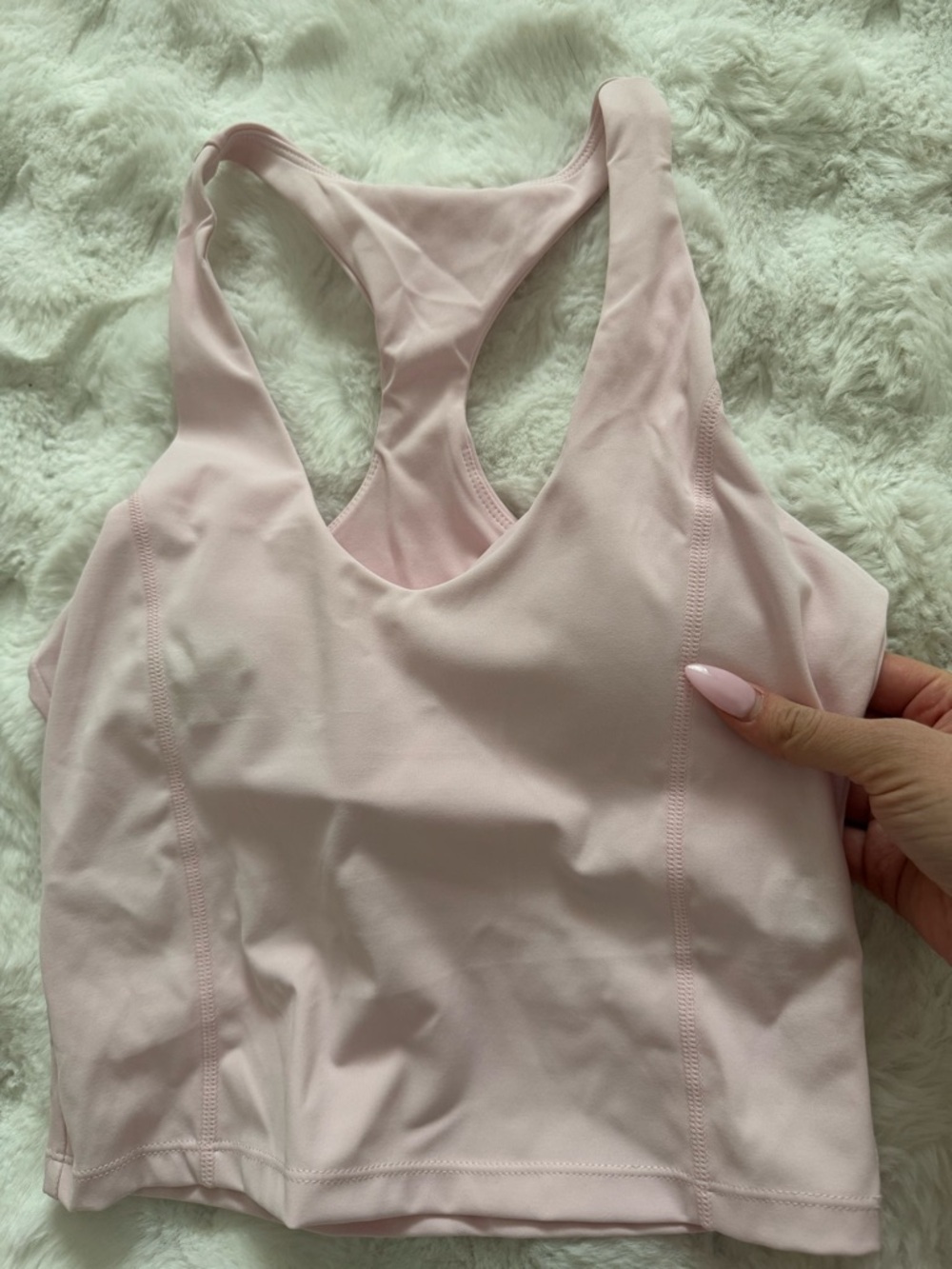 Light Pink Racerback Sports Bra Top